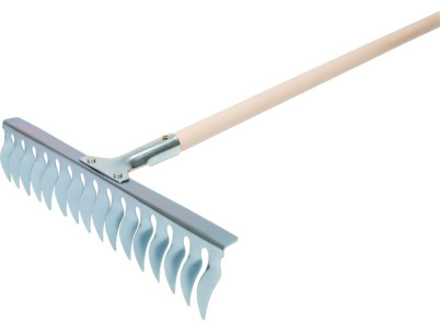 Hrable na trávnik Strend Pro R108A.WH, 16 zubé, prevzdušňovacie, vertikutačné, drevená násada