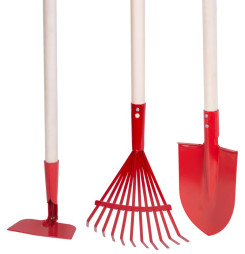 Sada náradia Strend Pro Herrison 9357G MINI, záhradnícka, hrable, lopata, motyka, drevená násada 900 mm