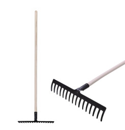 Hrable záhradne Strend Pro Premium R-606, 16 zubé, kované, drevená násada
