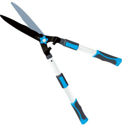 Nožnice AQUACRAFT® 370213, záhradné, na živý plot, Premium, WavyBlade, Alu/Soft, teleskopické +20 cm
