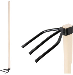 Motyka Strend Pro, 3-rohá, drevená násada 120 cm