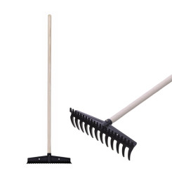 Hrable záhradne Strend Pro Premium S892, 325x115 mm, 12 zubé, obojstranné, drevená násada