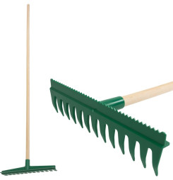 Hrable vyrovnávacie R140, 13 zubé, plastové, s urovnávacou hranou, 160 cm násada