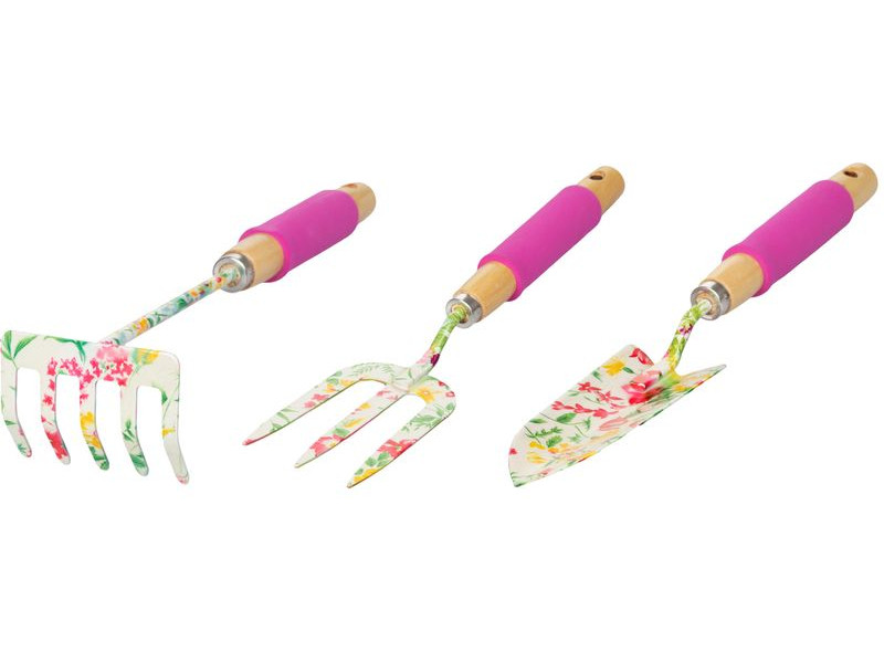 Sada náradia Strend Pro, záhradnícka, 3 dielna, potlač kvetov, Ladies line