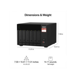 QNAP TS-673A-SW5T, NAS Server 6xHDD+Switch