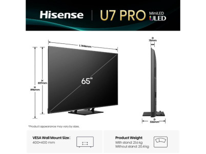 65U7Q PRO Mini LED QLED TV Hisense