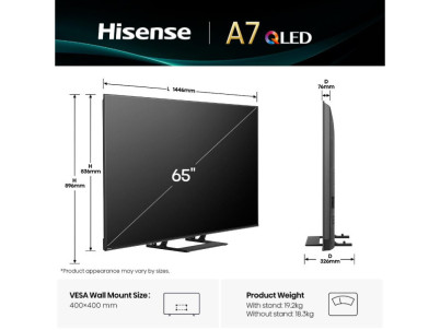 65A7Q QLED TV Hisense
