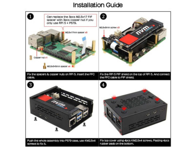 GEEKWORM P579, Skrinka pre Raspberry Pi 5 PCIe
