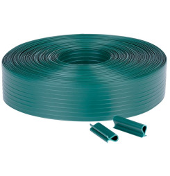 Páska Strend Pro EUROSTANDARD, 47,5 mm, L-35 m, tieniaca, zelená, krycia, na plotové panely, s 20 klipsami, 1000g/m2, PVC, RAL60