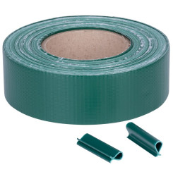 Páska Strend Pro EUROSTANDARD, 47,5 mm, L-35 m, tieniaca, zelená, krycia, na plotové panely, s 20 klipsami, 450g/m2, PVC, RAL600
