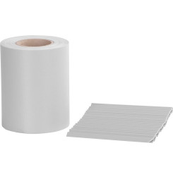 Páska Strend Pro EUROSTANDARD, 190 mm, L-35 m, tieniaca, sivá, krycia, na plotové panely, s 20 klipsami, 450 g/m2, PVC, RAL7040