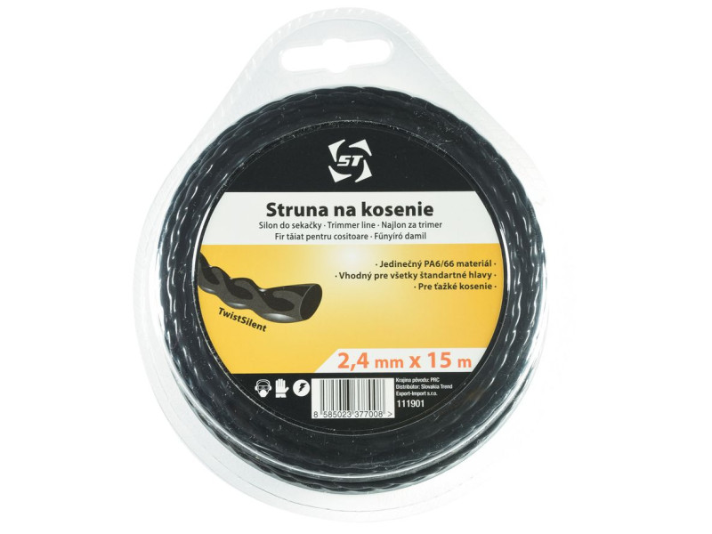 Silon na kosenie TwistSilent Professional 2,0 mm L-15 m, špirálový
