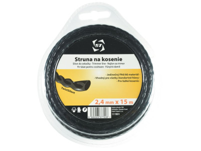 Silon na kosenie TwistSilent Professional 2,4 mm L-15 m, špirálový