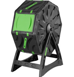 Kompostér Strend Pro Garden, bubnový, 70 lit., čierny, 55,5x36x72 cm