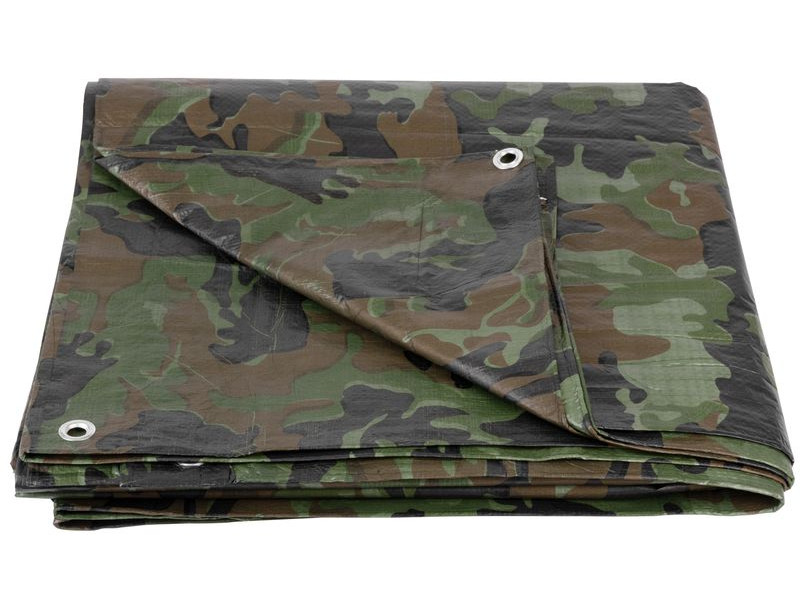 Plachta Tarpaulin Khaki 2x4 m, 80 g/m, zakrývacia, oliva/kamufláž, s okami Plachta Tarpaulin Khaki 2x4 m, 80 g/m, zakrývacia, oliva/kamufláž, s okami