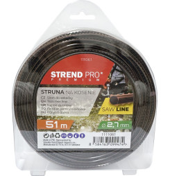 Silon na kosenie Strend Pro Premium SawLine 2,4 mm, L- 62 m, zúbkovaný