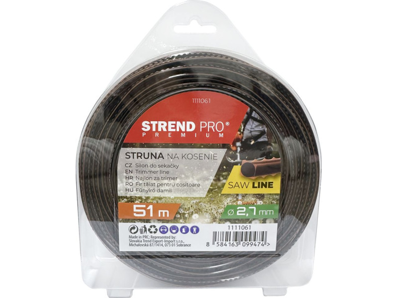Silon na kosenie Strend Pro Premium SawLine 3 mm, L- 40 m, zúbkovaný