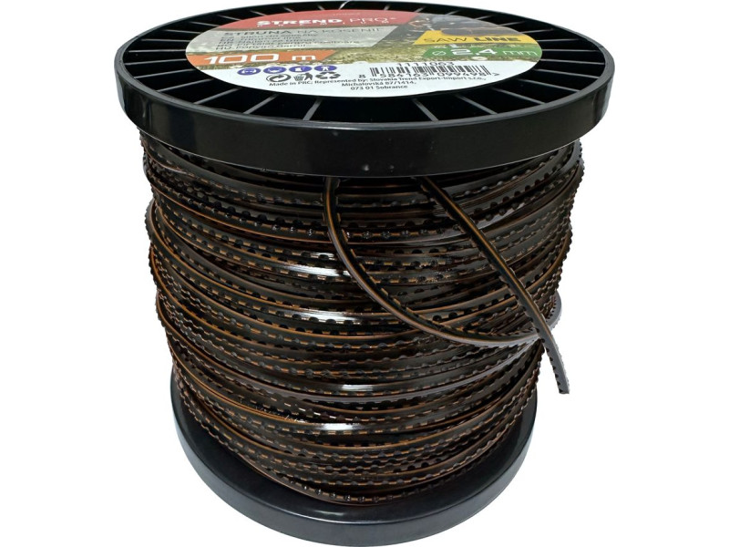 Silon na kosenie Strend Pro Premium SawLine 2,4 mm, L- 100 m, zúbkovaný