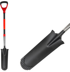 Rýľ Strend Pro Premium RedShark, úzky, drenážny, so sklolaminátovou násadou D 1280 mm