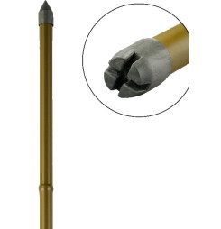 Tyč Garden TY 11/1200 mm, oceľ/plast, hnedá, oporná k rastlinám a paradajkám