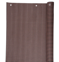 Zástena Polyratan 77 0,9x3 m, UV, 800 g/m2, hnedá-čierna, tieniaca na balkón, s okami