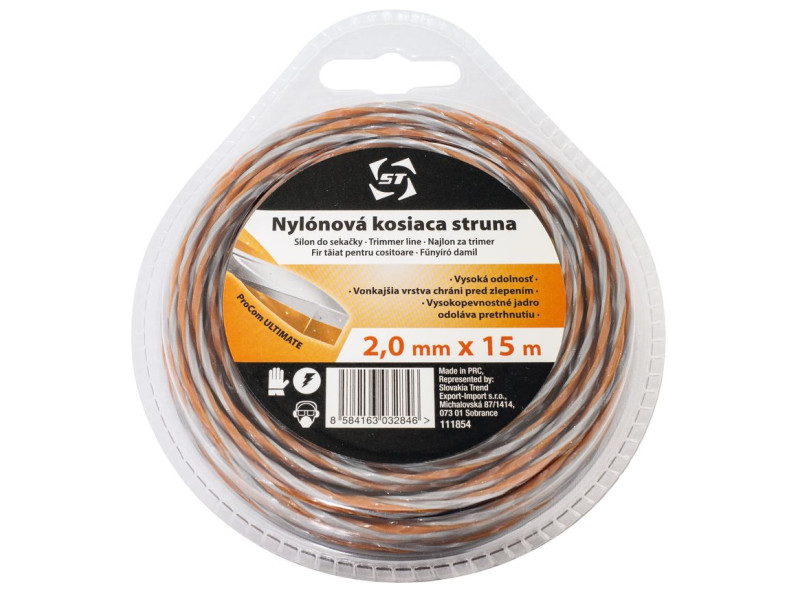 Silon na kosenie ProCom Ultimate 2,4 mm, L-15 m, hranatá špirála