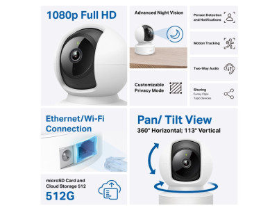TP-link Tapo C202, Pan/Tilt Home Security kamera