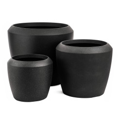 Kvetináč G21 Coal Round 33,5 x 33,5 x 30,5