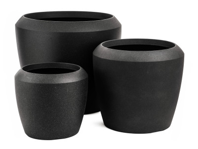 Kvetináč G21 Coal Round 33,5 x 33,5 x 30,5