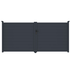 Brána G21 Orlando 350x158 cm dvojkrídlová, antracitová