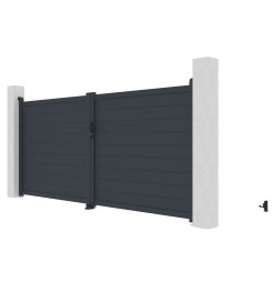 Brána G21 Orlando 350x158 cm dvojkrídlová, antracitová