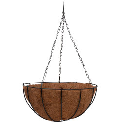 Kvetináč Strend Pro LC-CocoH-23, 30x30x14 cm, visiaci, oceľ/kokos, závesný, s retiazkou a vešiakom