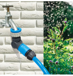 Adaptér AQUACRAFT® 550342, kĺbový,  1/2"-3/4"-1", 360, 180, samec, na záhradnú hadicu