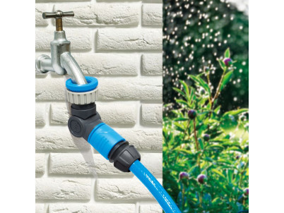 Adaptér AQUACRAFT® 550342, kĺbový,  1/2"-3/4"-1", 360, 180, samec, na záhradnú hadicu
