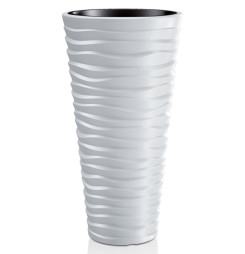 Kvetináč s vložkou SAND Slim 400, 390x750 mm, biely