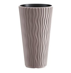Kvetináč s vložkou SANDY Slim 400, mocca