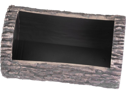 Kvetináč Strend Pro Woodeff, walnut, 22x35 cm, truhlík, kmeň, efekt dreva