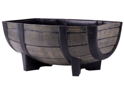 Kvetináč Strend Pro Woodeff, 29x41x19 cm, natural, barel, efekt dreva