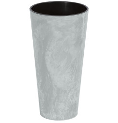 Kvetináč s vložkou TUBUS Slim Beton 250x475 mm, vzhľad betón