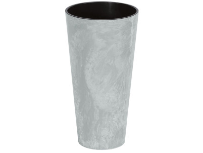 Kvetináč s vložkou TUBUS Slim Beton 250x475 mm, vzhľad betón