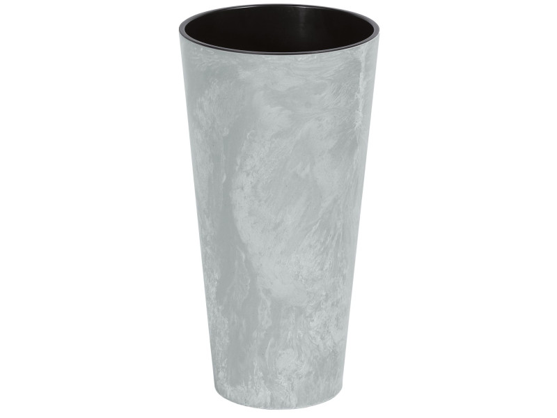 Kvetináč s vložkou TUBUS Slim Beton 250x475 mm, vzhľad betón