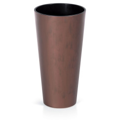 Kvetináč s vložkou TUBUS Slim Corten 250x476 mm, medený vzhľad