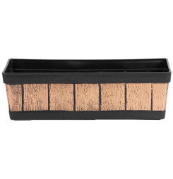 Kvetináč Strend Pro, Woodeff, 15x47x17 cm, zlatý, truhlík, efekt dreva