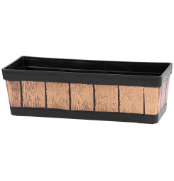 Kvetináč Strend Pro, Woodeff, 15x47x17 cm, zlatý, truhlík, efekt dreva