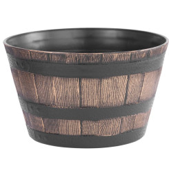Kvetináč Strend Pro Woodeff, 39x23 cm, zlatý, efekt dreva