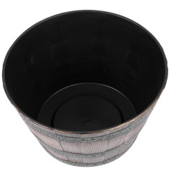 Kvetináč Strend Pro Woodeff, 39x23 cm, zlatý, efekt dreva