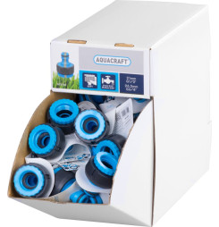 Adaptér AQUACRAFT® 552185 SoftTouch G3/4"-1/2", na záhradnú hadicu, Sellbox 70 ks