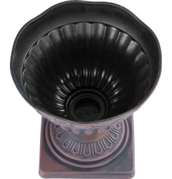 Kvetináč Strend Pro Antik, s podstavcom, 30x30 cm, medený, metalický efekt