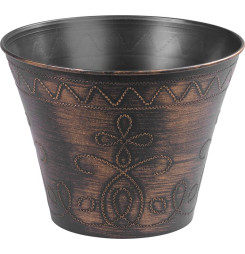 Kvetináč Strend Pro Flower, 24,5x19,3 cm, zlatý, metalický efekt