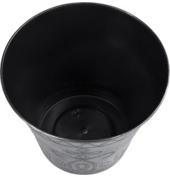 Kvetináč Strend Pro Flower, 24,5x19,3 cm, strieborný, metalický efekt